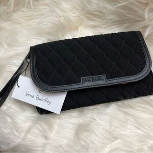 Vera Bradley Black Quilted Wristlet Clutch